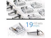 Magazi 1 4 turn Quick Release Fastener Motorcycle Scooter Fairing clip on 19mm 10 Pieces Chrome