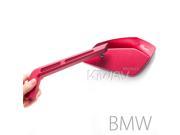 Magazi mirrors CNC aluminum Cleaver red 10mm x 1.5 pitch for BMW motorcycle