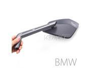 Magazi mirrors CNC aluminum Cleaver dark iron gray 10mm x 1.5 pitch for BMW motorcycle