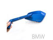 Magazi mirrors CNC aluminum Cleaver blue 10mm x 1.5 pitch for BMW motorcycle
