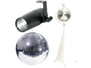 Eliminator Lighting 20 Mirrorball w Stand LED Spot Pack