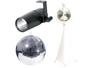 Eliminator Lighting 16 Mirrorball w Stand LED Spot Pack