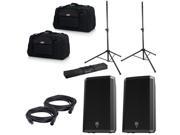 Electro Voice ZLX12P Powered Speakers 2 with Gator Stands Tote Bags