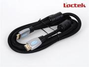 Loctek 2.0M Assembled Zn Alloy Shell Pearl Chrome Plated 1080p HDMI Cable v1.4