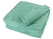 Eurow Microfiber 14 x 14in 300 GSM Cleaning Towels 25 Pack Green