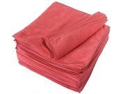 Eurow Microfiber 14 x 14in 300 GSM Cleaning Towels 25 Pack Red