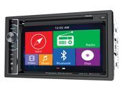 Power Acoustik PDN 626B Double DIN In Dash Navigation DVD CD AM FM Receiver w 6.2 Touchscreen Bluetooth and SD USB Reader