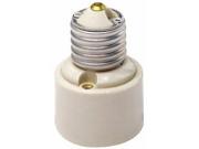 Leviton 2005 Medium Medium Base One Piece Adapters and Extensions Incandescent Glazed Porcelain Lampholder 1 1 4 To Be Used in Porcelain Sockets Only Wh