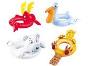 Inflatable Animal Swim Ring 1 Beaver 1 Reindeer 1 Polar Bear 1 Pelican