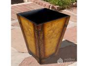 Chueng s Square Wooden Tapered Planter 8 Inch