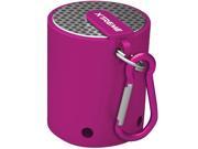 Xtreme Travel Size Rechargeable Bluetooth Speaker w Carabiner Hook Pink 51863
