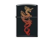 Zippo Classic Black Matte Red Dragon Windproof Pocket Lighter 0595