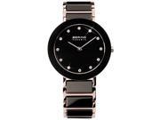 Bering Women s Crystal Accented Black Ceramic Stainless Steel Watch 11435 743