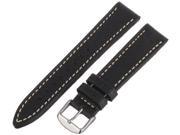 Hadley Roma Men s MSM894RA 200 20 mm Black Genuine Leather Watch Strap