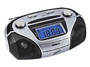 Supersonic High Performance 110V Portable USB SD Aux MP3 Silver Speaker SC1396