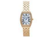 Geneva Women s Crystal Accented Gold Tone Stainless Steel Watch 5886