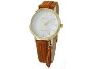 Geneva Suede Womens Watch with Tassel 10011 Cognac