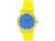 Geneva Platinum Women s Quartz Blue Dial Yellow Plastic Silicone Watch 9856