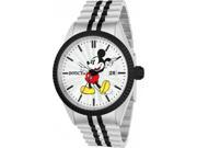 Invicta Men s Disney Mickey Mouse White Dial Black and Silver Tone Watch 22773