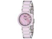 Bering Women s Quartz Crystals Pink Ceramic Stainless Steel Watch 11422 999