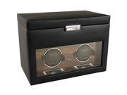 Wolf Designs Roadster Double Watch Winder with Cover Storage