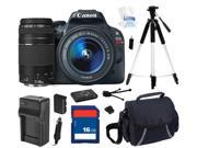 Canon EOS Rebel SL1 100D DSLR Camera with EF S 18 55mm f 3.5 5.6 IS STM Lens Canon Zoom Telephoto EF 75 300mm f 4.0 5.6 III Autofocus Lens Beginner s Bundle