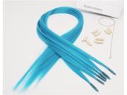 Beautiful Colorful Removable Hair Extensions Wholesale Lot Beauty Salon Supply H0908 Sky Blue