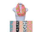 12 Pieces Wholesale Lot Women Lady Girls Infinity Color Block Chunk Circle Double Loop Scarf Wrap. S5284