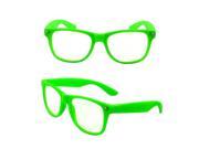 Stylish Wayfarer Sunglasses Green Design with Clear Lenses for Women and Men