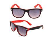 Wayfarer Fashion Sunglasses 351 Rubber Coating Black with Red Frame Purple Black Lenses for Women and Men