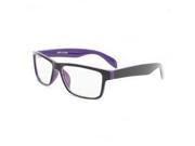 Rectangle Fashion Sunglasses P2133 Black with Purple Frame Clear Lens for Women and Men can be optical frame