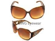 MLC Eyewear TU9012CL BNAM Butterfly Fashion Sunglasses Black Brown Frame in Zebra Pattern Design Amber Lenses for Women