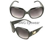 MLC Eyewear TU9198 BKWHTPB Square Fashion Sunglasses Black Frame Enchanted with Rhinestone Purple Black Lenses