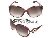 MLC Eyewear TU9175 BUGPB Retro Oval Fashion Sunglasses Burgundy Frame Purple Black Lenses for Men and Women