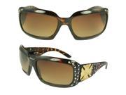 MLC Eyewear Splendid Rectangle Fashion Sunglasses Brown leopard