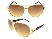 MLC Eyewear Marna Shield Fashion Sunglasses in Gold black