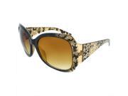 MLC Eyewear Gorgeous Black Lace Inlay 55mm Butterfly Sunglasses in Brown