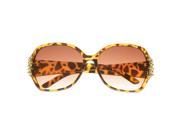 MLC Eyewear Studded Square Sunglasses Leopard