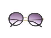 MLC Eyewear Established Oval Fashion Sunglasses Black gold