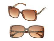 MLC Eyewear Celebrity Rectangle Fashion Sunglasses in Leopard