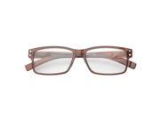 MLC Eyewear ‘Kirston’ Rectangle Reading Glasses 1.50 in Brown