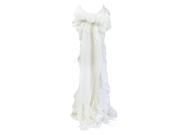 Kate Marie Halley Ruffled Knit Scarf in White