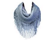 Kate Marie Janie Double Sided Knit Scarf in Grey