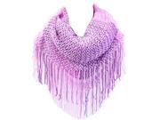 Kate Marie Janie Double Sided Knit Scarf in Purple