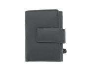YL Fashion Women s Leather Tri fold Wallet in Black