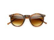 MLC Eyewear Eddy’ Round Fashion Sunglasses in Leopard amber