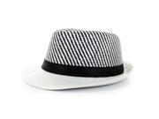 Faddism Fashion Fedora Hat in White