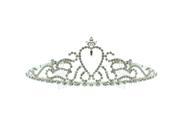 Kate Marie Brianna Charming Rhinestones Crown Tiara with Hair Combs in Silver