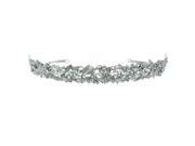 Kate Marie Olivia Delicate Rhinestones Crown Tiara with Hair Combs in Silver