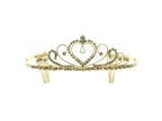 Kate Marie Alcina Classic Rhinestones Crown Tiara with Hair Combs in Gold
